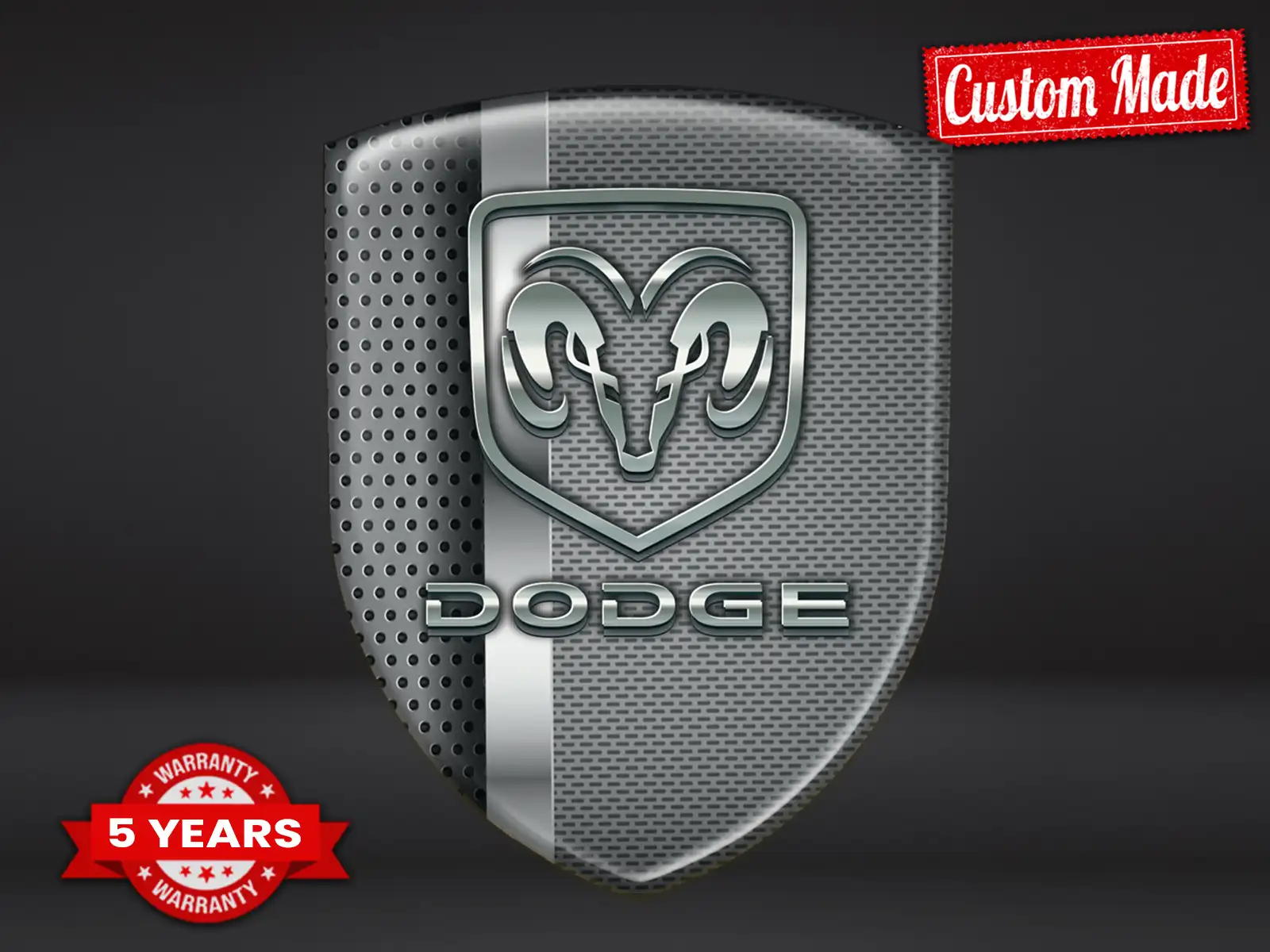 Dodge Calcomanía Auto Autoadhesiva Insignias Cúpula Premium